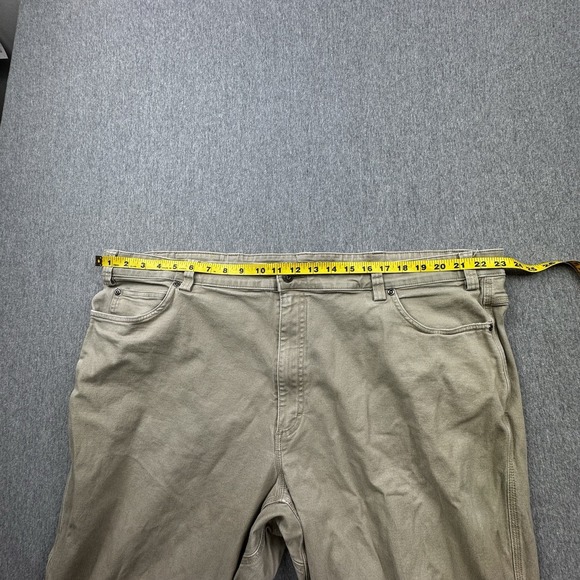 Duluth Trading Flex Fire Hose Relaxed Fit Pants Size 48x30 Beige Canvas Pants - Picture 9 of 16